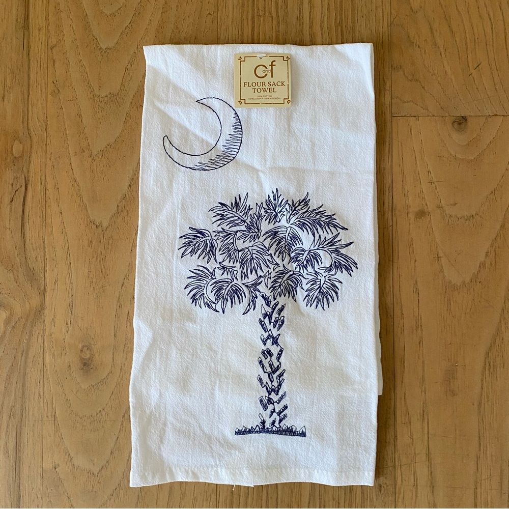 C&F HOME South Carolina Palmetto and Moon Embroidered Flour Sack Towel